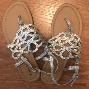 Silver Sparkle Sandals